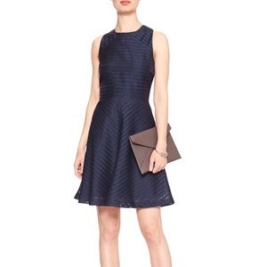 Banana Republic Fit and Flare Stripe Mesh